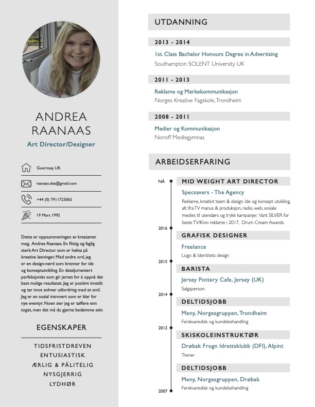 Arbeidsprøve – Frilans Kreatør - Art Director & Designer